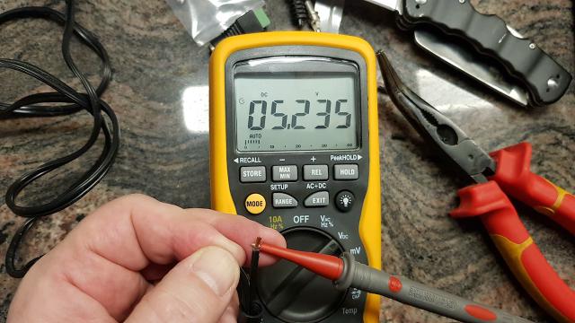 Check voltage and polarity