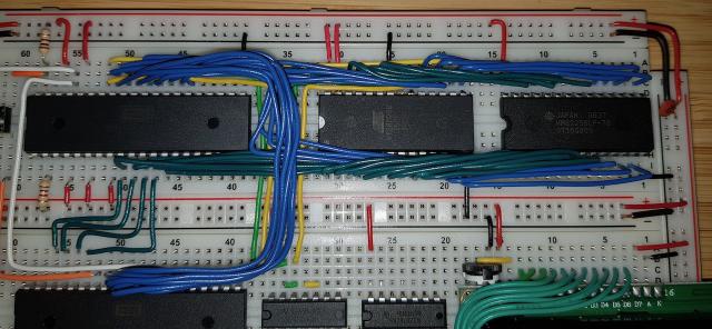 Address bus and data bus wired up